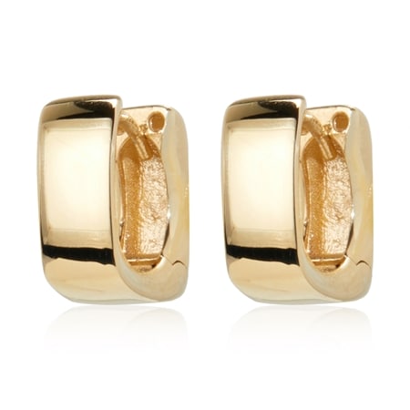 9ct Yellow Gold Square Hoop Earrings