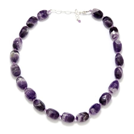 Amy Kahn Russell Amethyst Nugget Necklace 48-53cm Sterling Silver