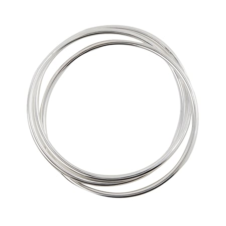 Sterling Silver Linked Russian Bangle
