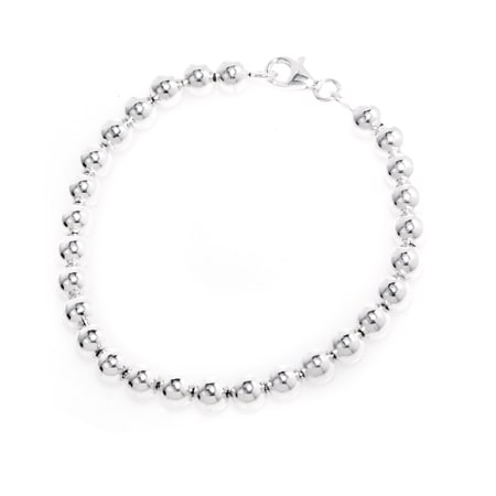 Sterling Silver Italian Ball Bracelet 19cm