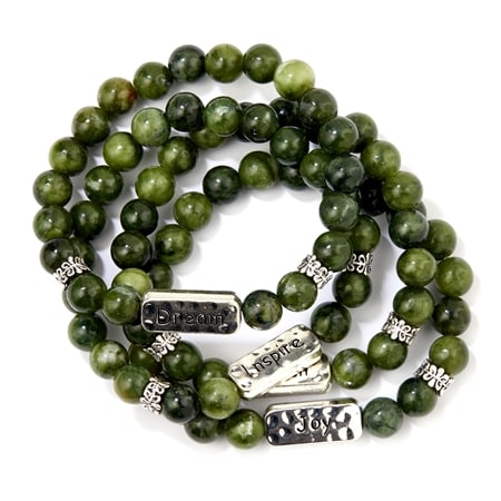 Connemara Marble Set of 4 Message Bracelets Sterling Silver