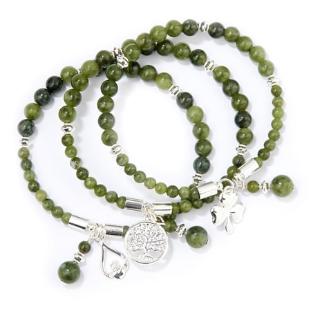Connemara Marble Set of 3 Charm Bracelets