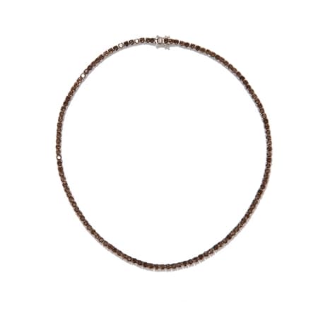 Gemstone Tennis Necklace Sterling Silver