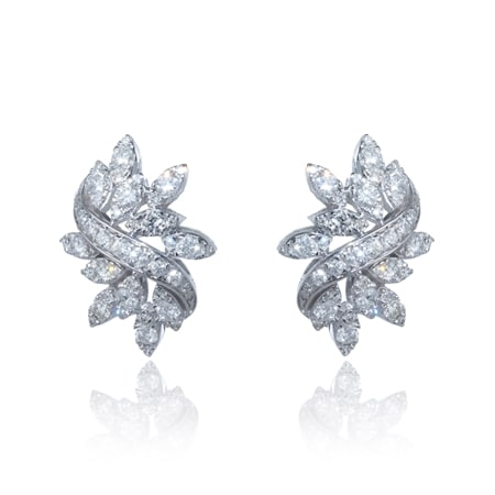 1.00ct Natural Diamond Baguette Stud Earring 9ct White Gold