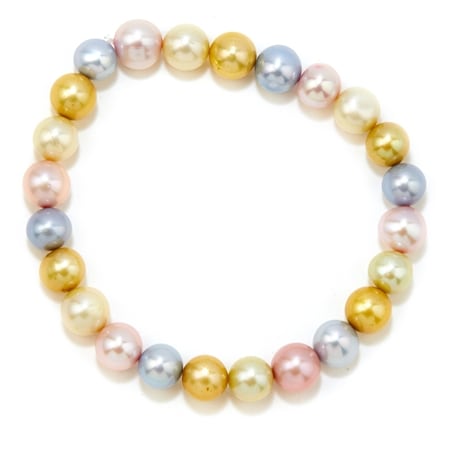 9-10mm Multi Colour Pastel Freshwater Pearl Bracelet