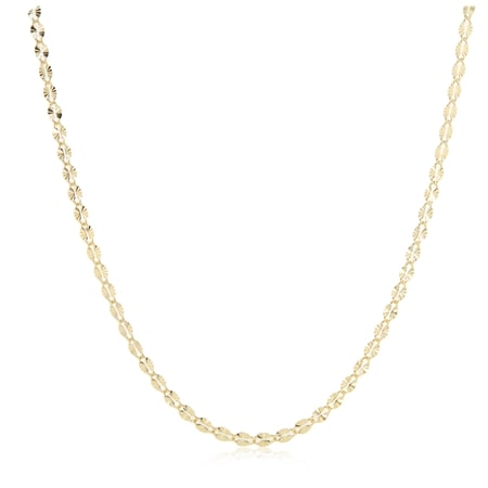 9ct Yellow Gold Italian Made Diamond Cut Forzatina Necklace 46cm