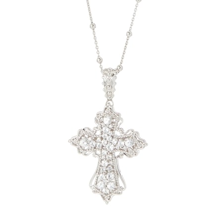 Dallas Prince 2.3ct Cross Pendant Sterling Silver