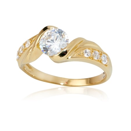 Diamonesque 1.21ct tw Twist Pave Statement Ring