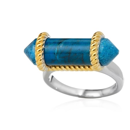 Hilary Joy Couture 13.5ct Blue Azurite Ring Sterling Silver