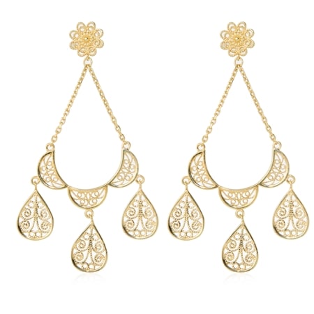 Passport To the Mediterranean Chandelier Earrings Sterling Silver GP