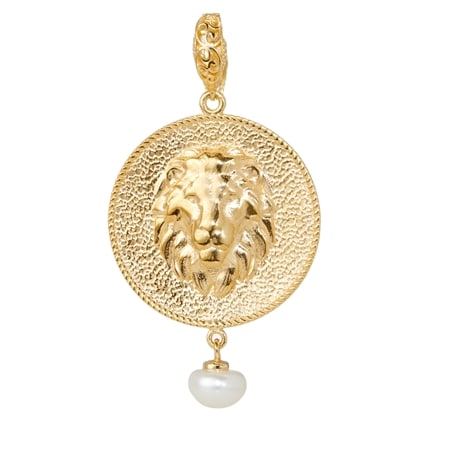Passport To Turkey Lion Pearl Pendant Sterling Silver GP