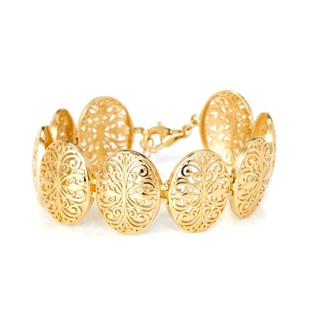 Passport To the Mediterranean Byzantine Panel Bracelet Sterling Silver GP