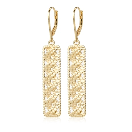Passport To the Mediterranean Mosaic Earrings Sterling Silver GP