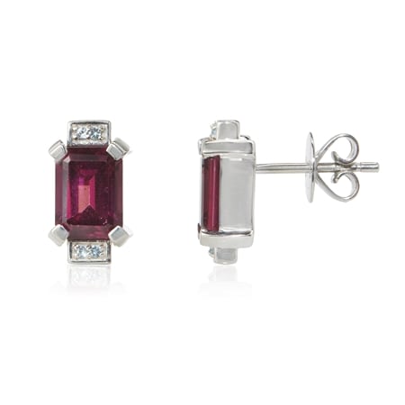 Pallanova Silver 3.0ct Rhodolite Earrings