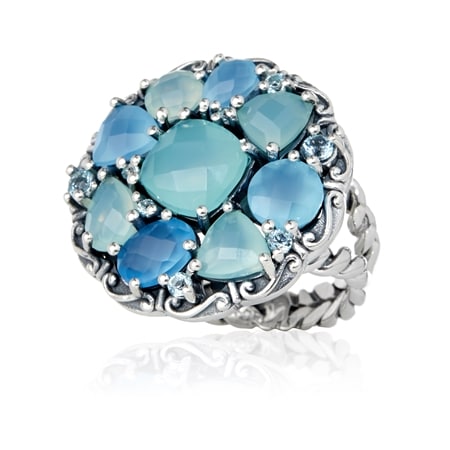 Samuel B Cluster Statement Ring Sterling Silver