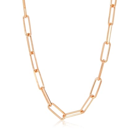 Bronzallure Long Link Chain Necklace 18ct RGP