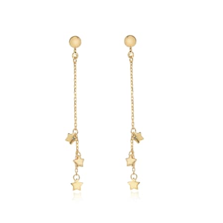 9ct Gold Italian Stella Drop Earring