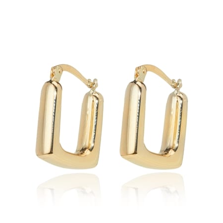 9ct Gold Italian Square Hoop Earrings