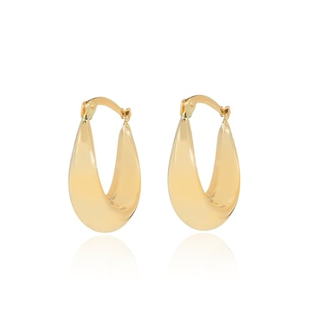 9ct Gold Italian Graduated Hoop Earring