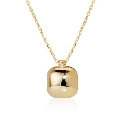 9ct Gold Italian Square Pendant Necklace 45cm