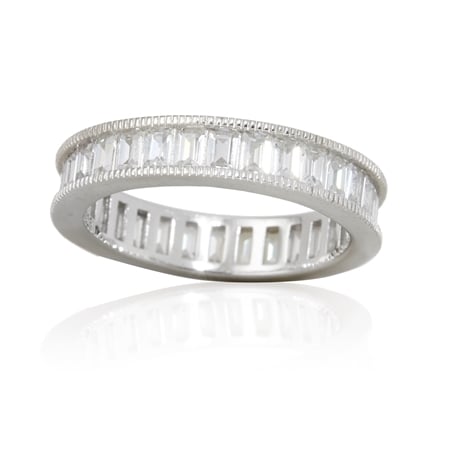 Marilyn Monroe Diamonesque 2.56ct tw Wedding Band Sterling Silver