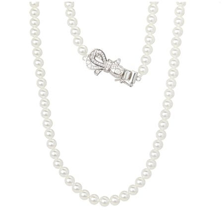 Marilyn Monroe Diamonesque 41.44ct tw  Pearl N/lace  50cm S/Silver