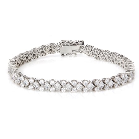 Marilyn Monroe Diamonesque 9.18ct tw Fancy Tennis Bracelet 19cm SS