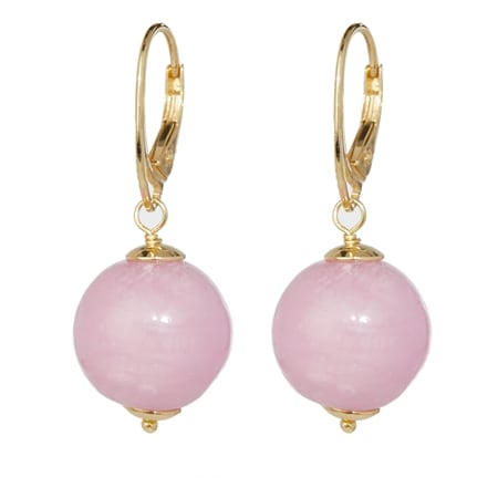 Il Murano di Francesca 24ct Gold Foil Rondo Ball Earrings Sterling Silver G