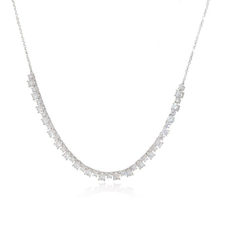 Diamonesque by Charlie Lapson 2.50ct Princess  Pattern 50cm Necklace SS