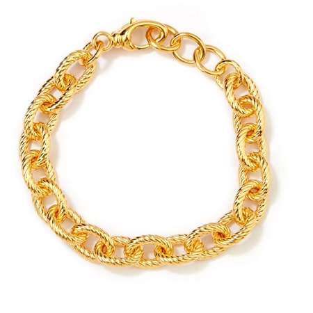 Oro Nuovo 14ct Yellow Gold Torchon Oval Link Bracelet