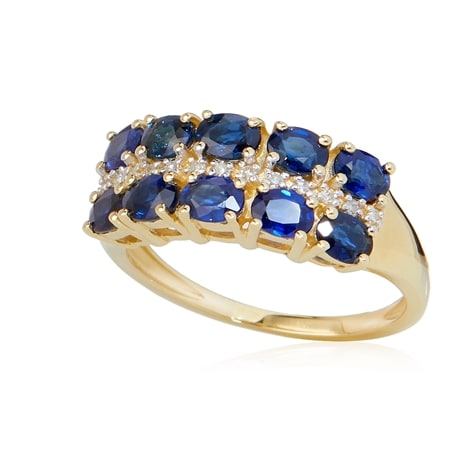 1.53ct Kings Plains Sapphire & Diamond Accent Statement Ring 9ct Gold