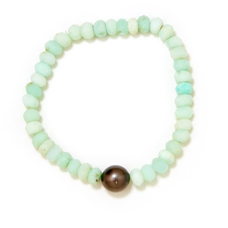 Pearls of Tahiti 11-12mm Tahitian Pearl & Gemstone Stretch Bracelet