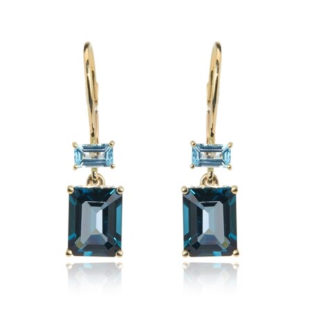 4.52ct Marambaia London & Sky Blue Topaz Earrings 9ct YG