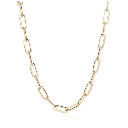 Splendido 14ct Gold Breeze Paperclip Necklace 50cm
