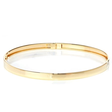 Splendido 14ct Gold 6mm Hinged Eleganza Bangle 60mm