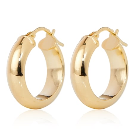 9ct Gold Italian 19mm Hoop Earrings
