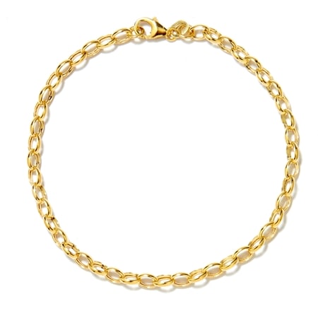 18ct Yellow Gold Rolo Petite Bracelet 18cm