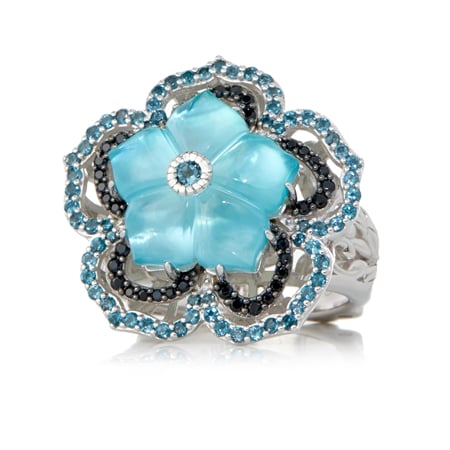 Dallas Prince Gemstone Doublet Ring Sterling Silver