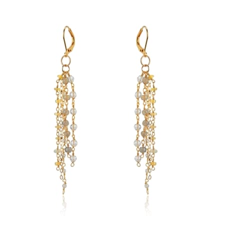 Dee Berkley Layered Beaded Gemstone Earrings