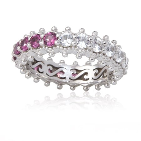 Dallas Prince 2.3ct Gemstone Signature Reversible Eternity Ring Sterling Si