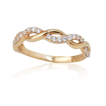 Diamonesque 0.24ct tw Twist Ring 9ct Yellow Gold