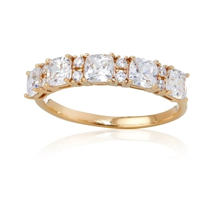 Diamonesque 1.83ct tw Five Stone Ring 9ct Yellow Gold