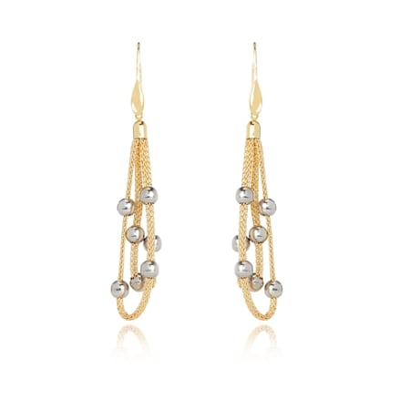 Fili Di Luce Silver Beaded Chandelier Earrings