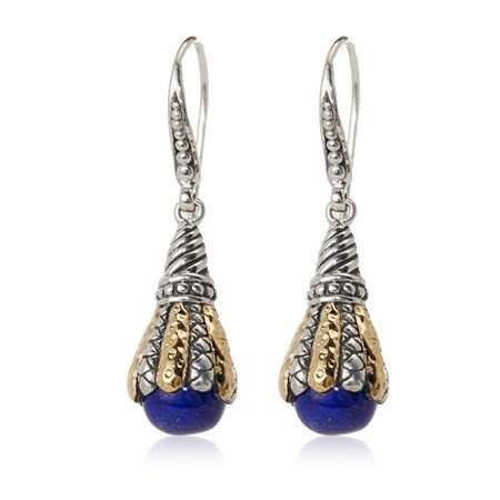 Samuel B Gemstone Drop Earrings Sterling Silver