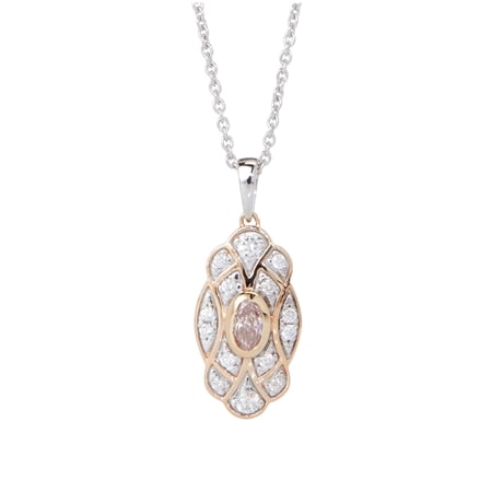 0.50ct Natural Pink & White Exclusive Collection Pendant 18ct