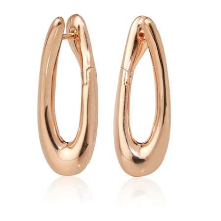 Bronzallure Huggie Hoop Earrings 18ct RGP