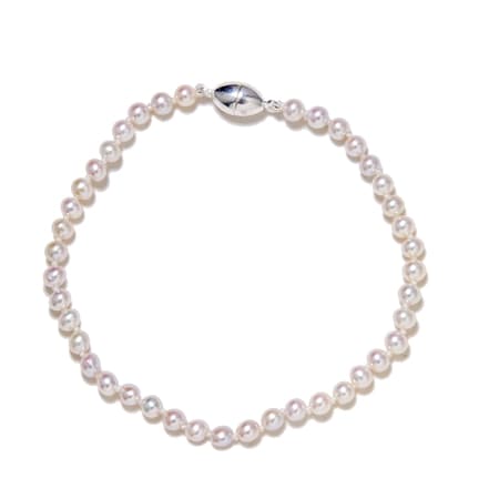 Matahina 3.5-4mm White Round Akoya Bracelet 19cm Sterling Silver