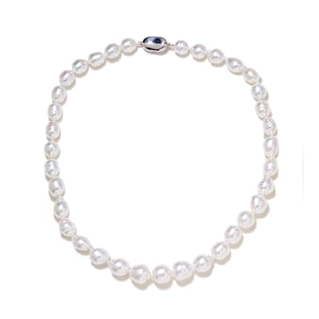 Matahina 9.2-11.3mm White South Sea Pearl Strand 42cm SS