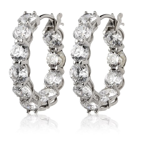 Marilyn Monroe Diamonesque 3.30ct tw Huggie Earring SS