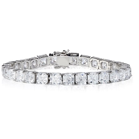 Marilyn Monroe Diamonesque 34.80ct tw Eternity Bracelet SS